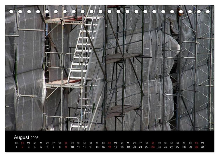 Produktbild: Baustellen (Tischkalender 2026 DIN A5 quer), CALVENDO Monatskalender