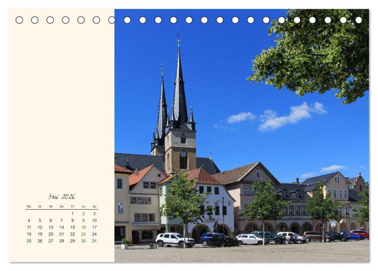Produktbild: Saalfeld an der Saale &ndash; mein Streifzug durch die historische Altstadt (Tischkalender 2026 DIN A5 quer), CALVENDO Monatskalender