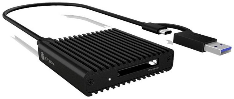 Produktbild: ICY BOX IB-CR404-C31 Externer Speicherkartenleser USB-C&reg;, USB-A (USB 3.2 Gen 2) Schwarz