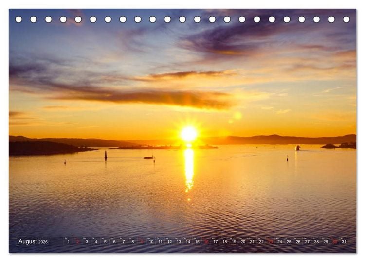 Produktbild: Oslo - Norwegen (Tischkalender 2026 DIN A5 quer), CALVENDO Monatskalender