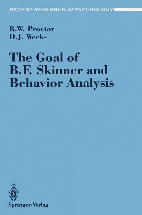 Produktbild: The Goal of B. F. Skinner and Behavior Analysis