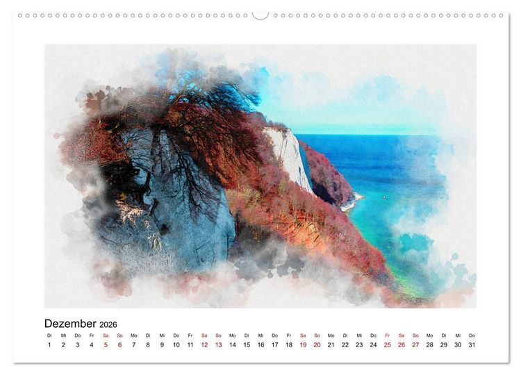 Produktbild: Ostsee Aquarelle (Wandkalender 2026 DIN A2 quer), CALVENDO Monatskalender