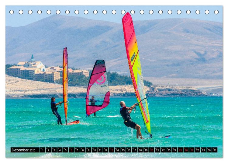 Produktbild: Fuerteventura - Hart am Wind (Tischkalender 2026 DIN A5 quer), CALVENDO Monatskalender
