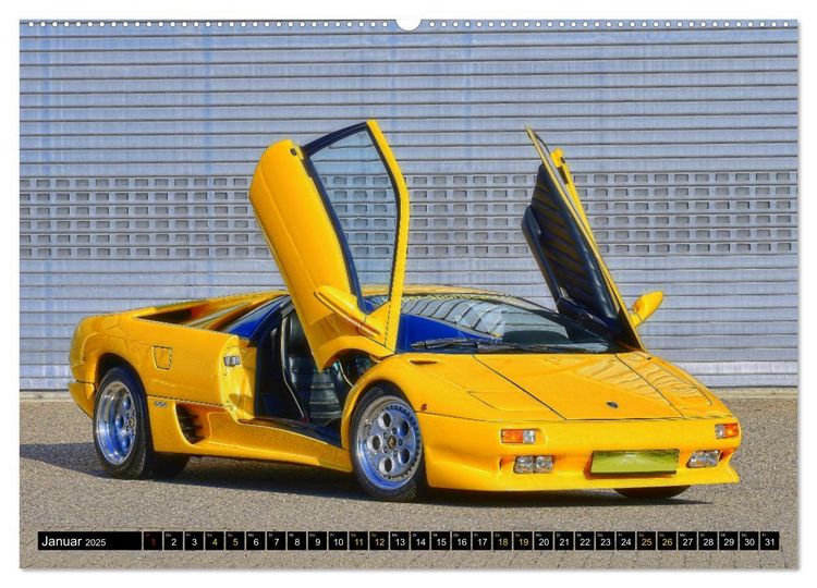 Produktbild: Ein Teufel in Gelb Lamborghini Diablo PHOTOART (Wandkalender 2025 DIN A2 quer), CALVENDO Monatskalender