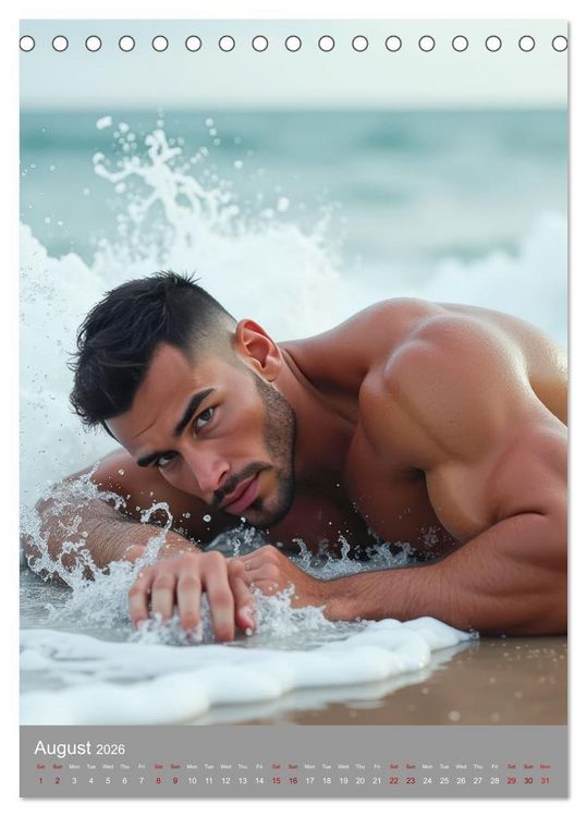 Produktbild: Masculine allure (Desk Calendar 2026 DIN A5 portrait), CALVENDO 12 Month DeskCalendar
