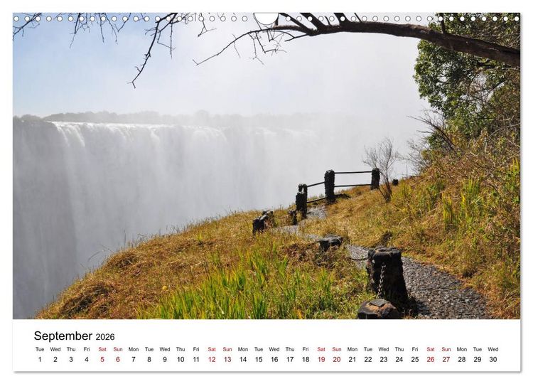 Produktbild: World natural heritage Victoria Falls - The smoke that thunders (Wall Calendar 2026 DIN A3 landscape), CALVENDO 12 Month Wall Calendar
