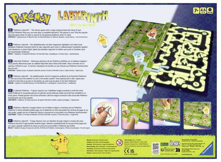 Produktbild: Pok&eacute;mon Labyrinth Glow in the Dark - Gesellschaftsspiel & Brettspiel ab 7 Jahre