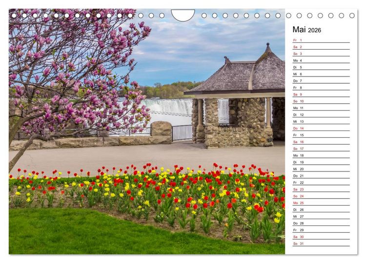 Produktbild: NIAGARAF&Auml;LLE Idyllische Impressionen bei Tag und Nacht (Wandkalender 2026 DIN A4 quer), CALVENDO Monatskalender