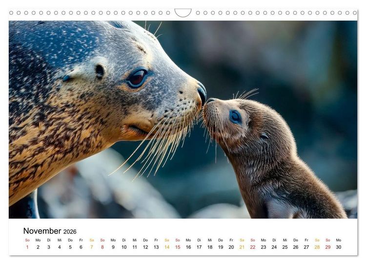 Produktbild: Tierm&uuml;tter - die sanfte Seite der Wildnis (Wandkalender 2026 DIN A3 quer), CALVENDO Monatskalender