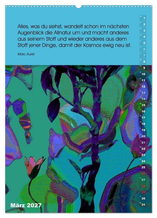 Produktbild: Philosophische Inspirationen Wandkalender 2027 (hochwertiger Premium Wandkalender 2027 DIN A2 hoch), Kunstdruck in Hochglanz