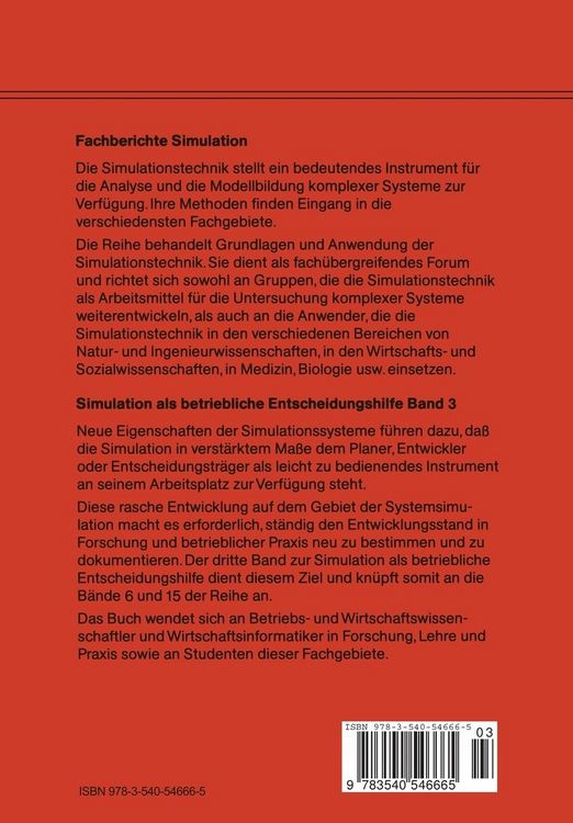 Produktbild: Simulation als betriebliche Entscheidungshilfe