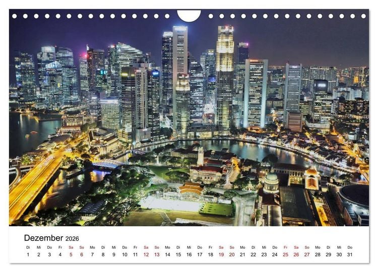 Produktbild: Singapur - Perle S&uuml;dostasiens (Wandkalender 2026 DIN A4 quer), CALVENDO Monatskalender