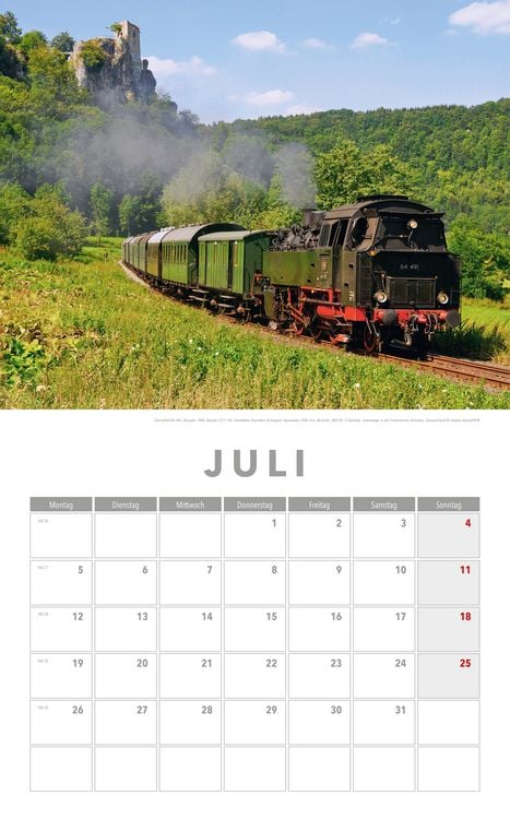 Produktbild: Dampfloks Kalender 2027 mit 2 Blechschildern
