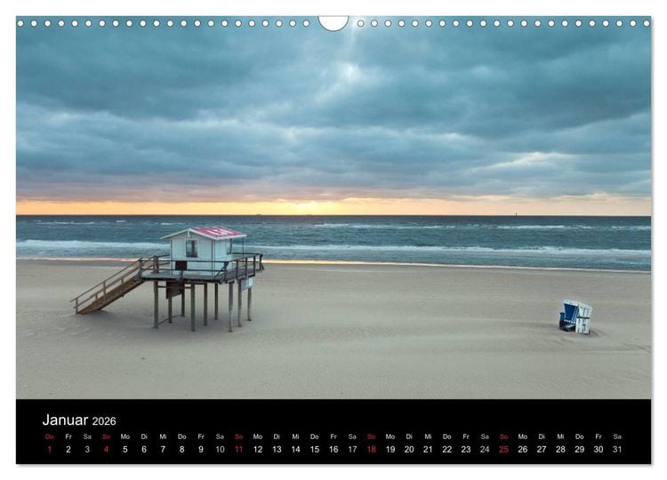 Produktbild: SYLT hinter den D&uuml;nen (Wandkalender 2026 DIN A3 quer), CALVENDO Monatskalender