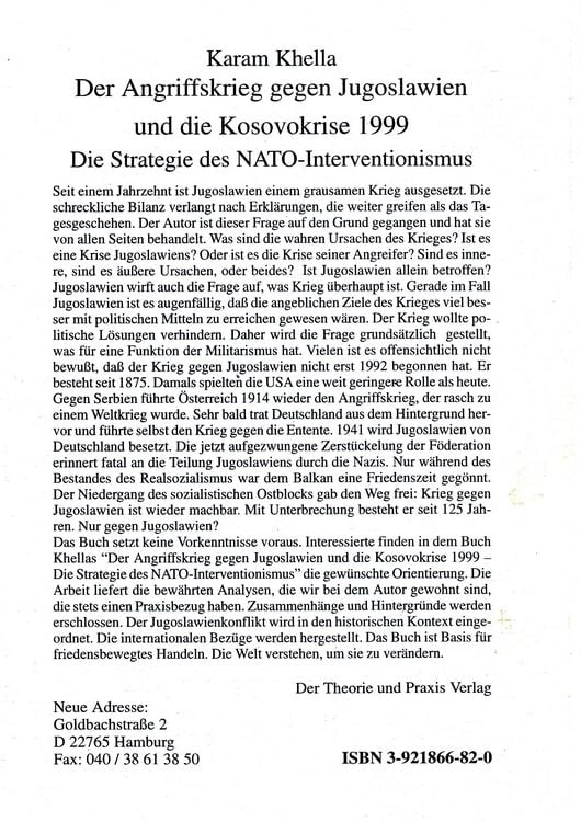 Produktbild: Der Angriffskrieg gegen Jugoslawien und die Kosovokrise 1999