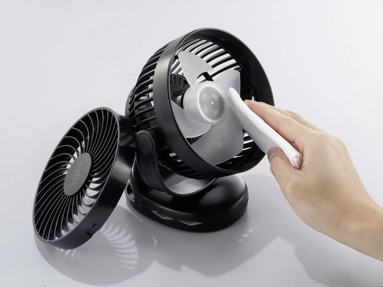 Produktbild: Sygonix Akku-Ventilator 4W Schwarz mit Akku