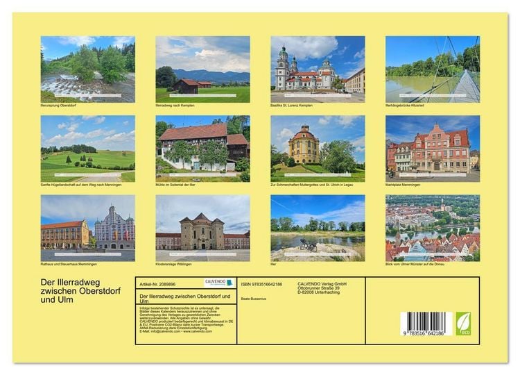 Produktbild: Der Illerradweg zwischen Oberstdorf und Ulm (Wandkalender 2026 DIN A3 quer), CALVENDO Monatskalender