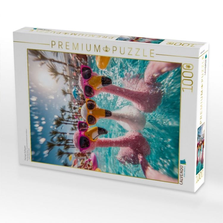 Produktbild: CALVENDO Puzzle Flamingo-Feeling pur | 1000 Teile Lege-Gr&ouml;&szlig;e 64x48cm Foto-Puzzle f&uuml;r gl&uuml;ckliche Stunden