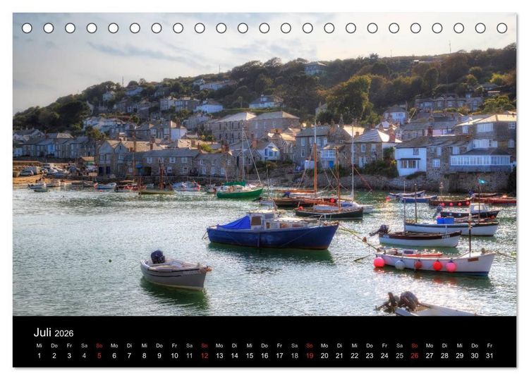 Produktbild: Cornwall (Tischkalender 2026 DIN A5 quer), CALVENDO Monatskalender
