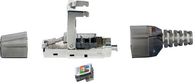 Produktbild: Kathrein EML 12 Professioneller feldkonfektionierbarer RJ45 Steckerverbinder Cat.6A 212500001 1 St.