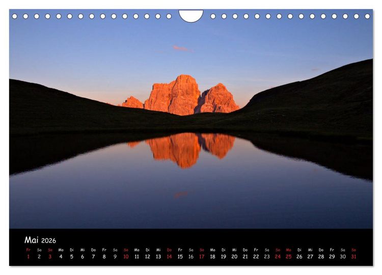 Produktbild: DIE ALPEN - Schroffe Gipfel und stille Seen (Wandkalender 2026 DIN A4 quer), CALVENDO Monatskalender