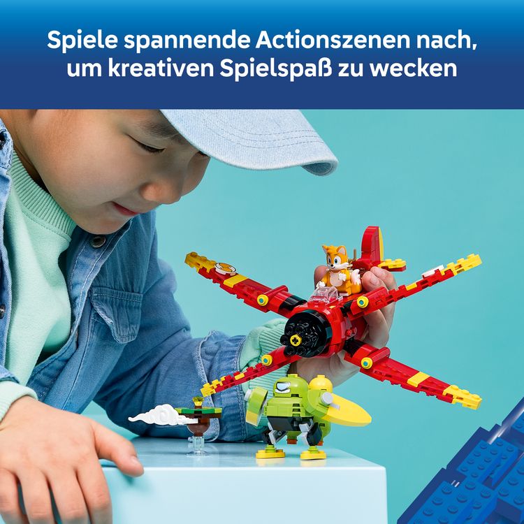 Produktbild: LEGO Sonic the Hedgehog Tails&lsquo; Tornado-1 baubarer Spielzeugflieger 77119