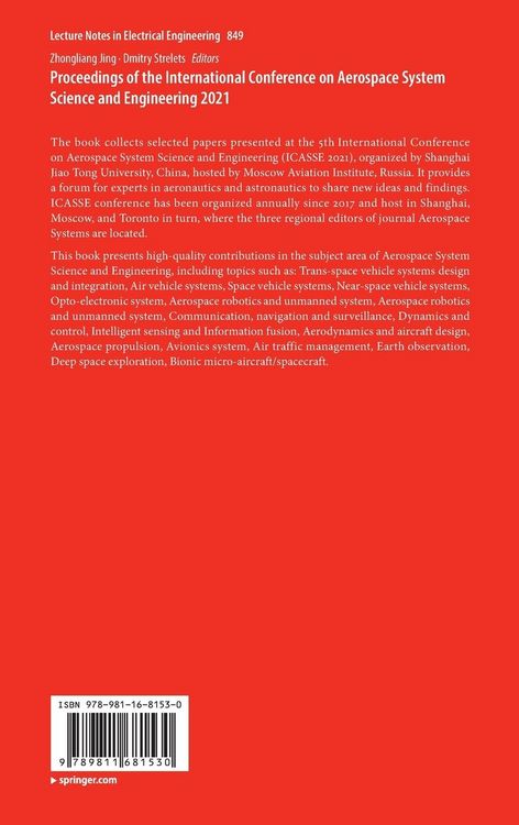 Produktbild: Proceedings of the International Conference on Aerospace System Science and Engineering 2021