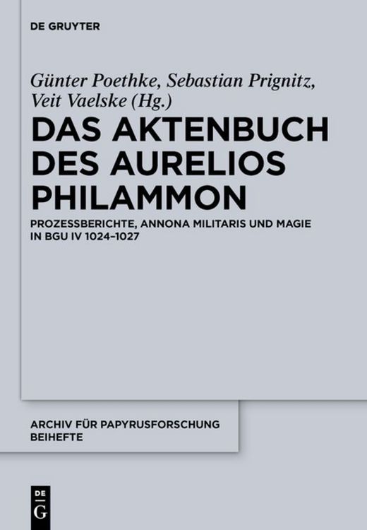 Produktbild: Das Aktenbuch des Aurelios Philammon