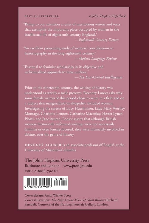 Produktbild: British Women Writers and the Writing of History, 1670-1820