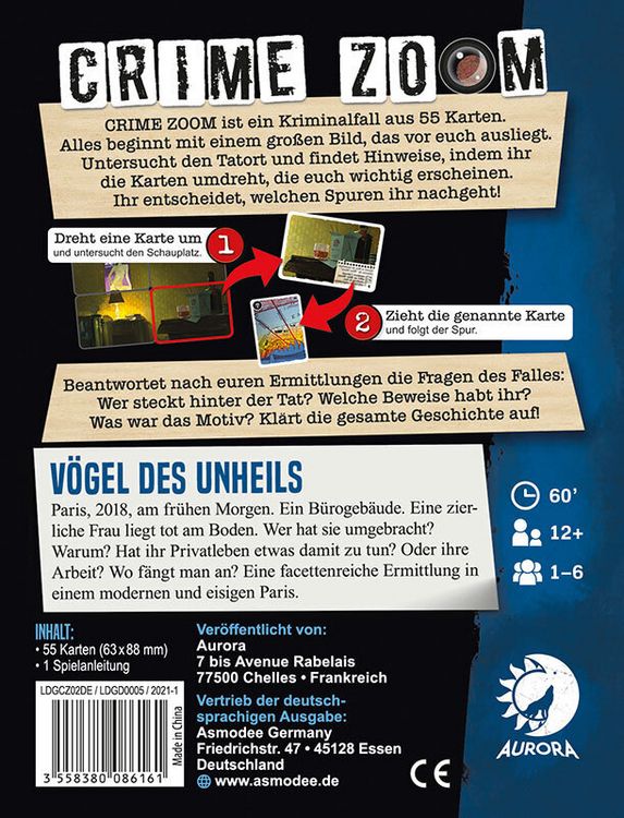 Produktbild: Crime Zoom Fall 2: V&ouml;gel des Unheils (Spiel)