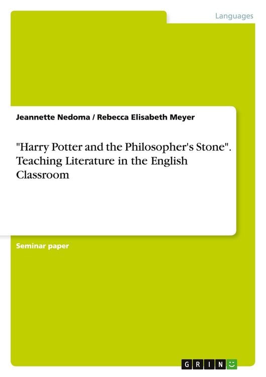 Produktbild: "Harry Potter and the Philosopher's Stone". Teaching Literature in the English Classroom