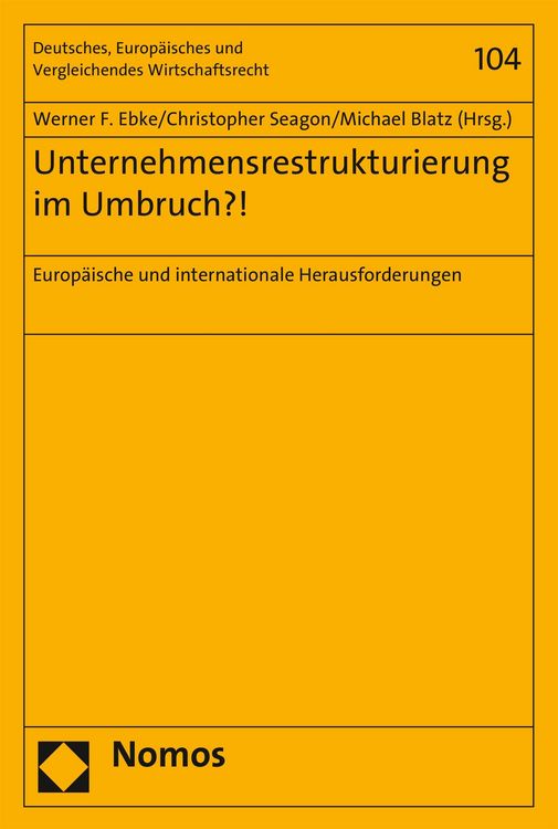 Produktbild: Unternehmensrestrukturierung im Umbruch?!