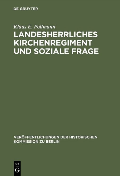 Produktbild: Landesherrliches Kirchenregiment und soziale Frage
