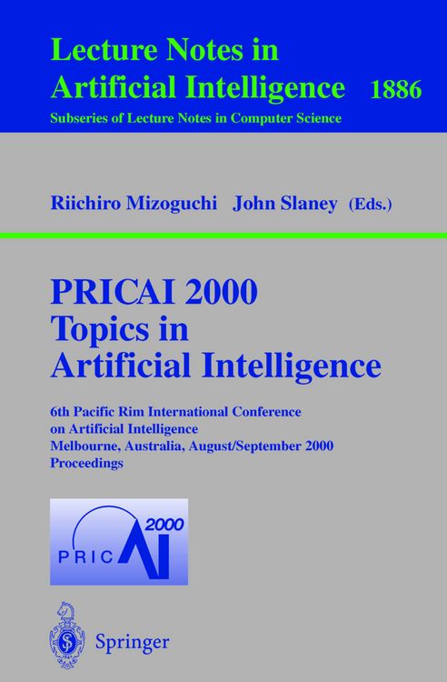 Produktbild: PRICAI 2000 Topics in Artificial Intelligence