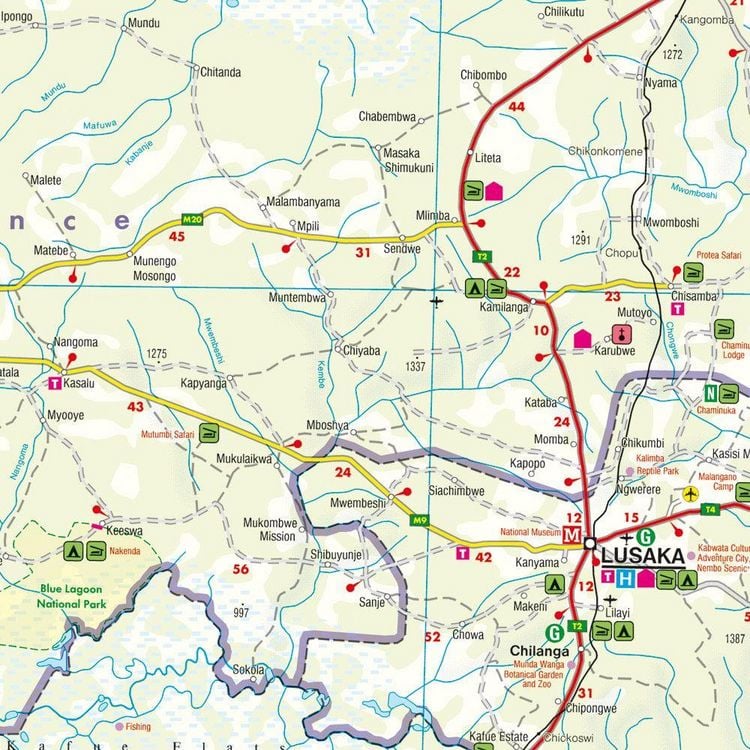 Produktbild: freytag & berndt Stra&szlig;enkarte Sambia 1:1 Mio.