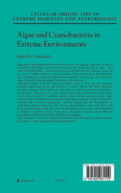 Produktbild: Algae and Cyanobacteria in Extreme Environments