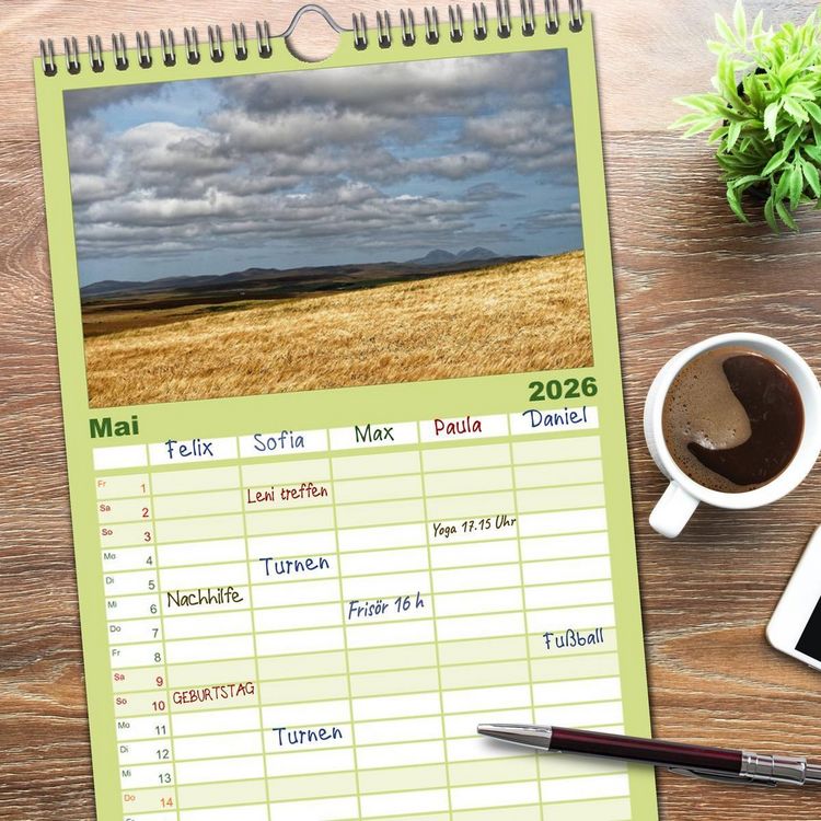 Produktbild: Familienplaner 2026 - Islay und das "Wasser des Lebens" mit 5 Spalten (Wandkalender, 21 x 45 cm) CALVENDO