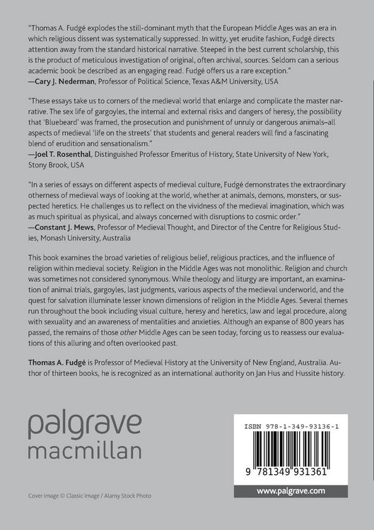 Produktbild: Medieval Religion and its Anxieties