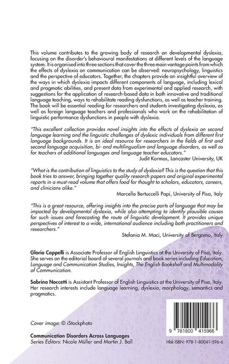 Produktbild: A Linguistic Approach to the Study of Dyslexia