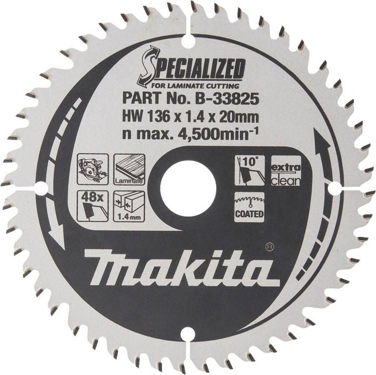 Produktbild: Makita B-33825 Kreiss&auml;geblatt 136 x 20 x 1mm Z&auml;hneanzahl: 48 1St.