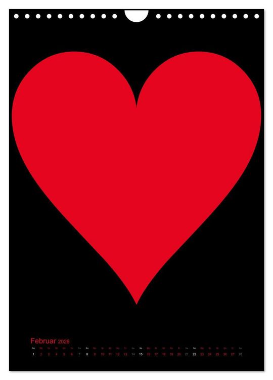 Produktbild: Foto- und Bastelkalender &bdquo;LIEBE&ldquo; in der Farbe Schwarz (Wandkalender 2026 DIN A4 hoch), CALVENDO Monatskalender