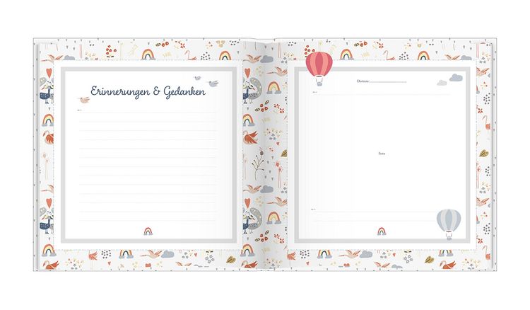 Produktbild: Babyalbum mit Fensterausschnitt f&uuml;r das 1. Lebensjahr zum Eintragen der sch&ouml;nsten Momente und Erinnerungen mit Platz f&uuml;r Fotos | f&uuml;r M&auml;dchen