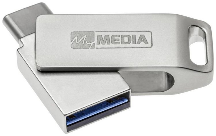 Produktbild: MyMEDIA My Dual USB 3.2 Gen 1 /USB C Drive 32GB USB-Stick 32 GB Silber 69269 USB-A (USB 3.2 Gen 1), USB-C&reg;