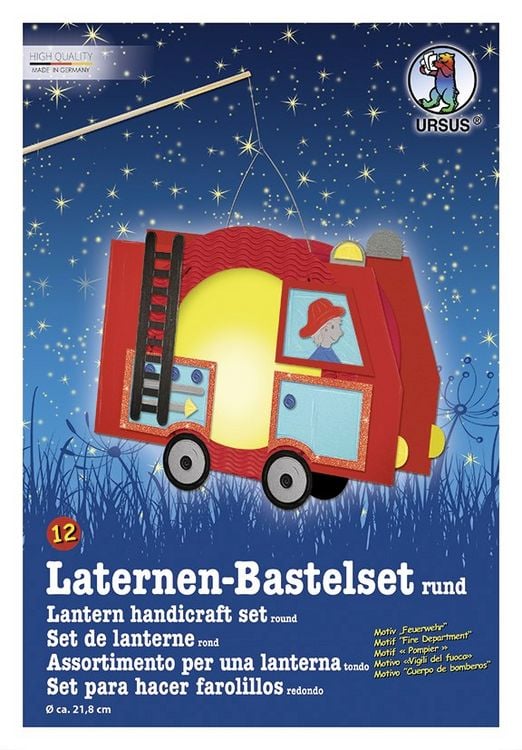 Produktbild: URSUS Laternen-Bastelset rund "Feuerwehr"