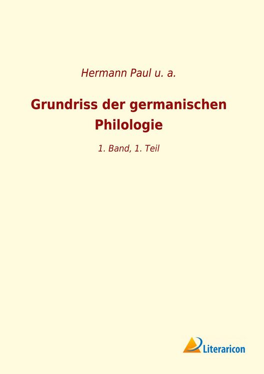 Produktbild: Grundriss der germanischen Philologie