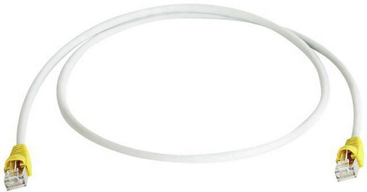Produktbild: Teleg&auml;rtner RJ45 (gekreuzt) Netzwerk Anschlusskabel CAT 6a S/FTP 0.50 m Grau doppelt geschirmt, mit Rastnasenschutz