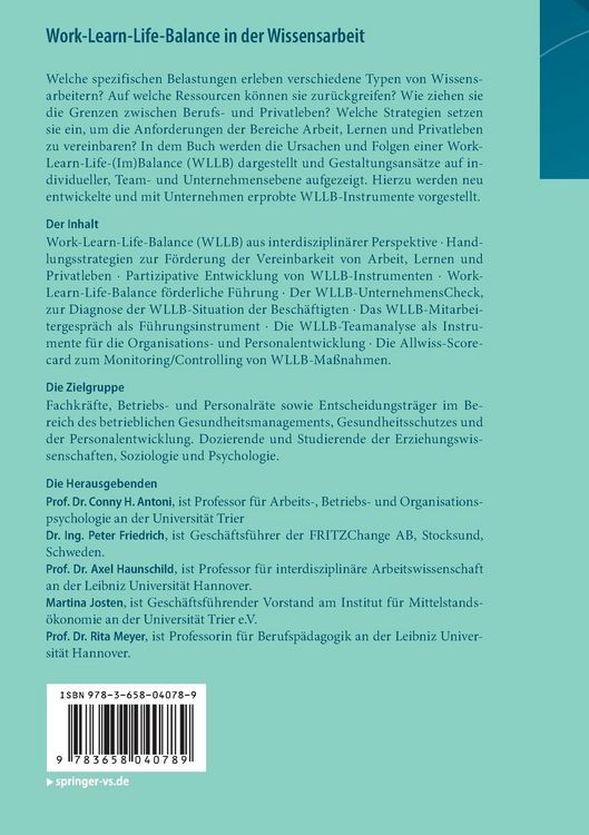 Produktbild: Work-Learn-Life-Balance in der Wissensarbeit