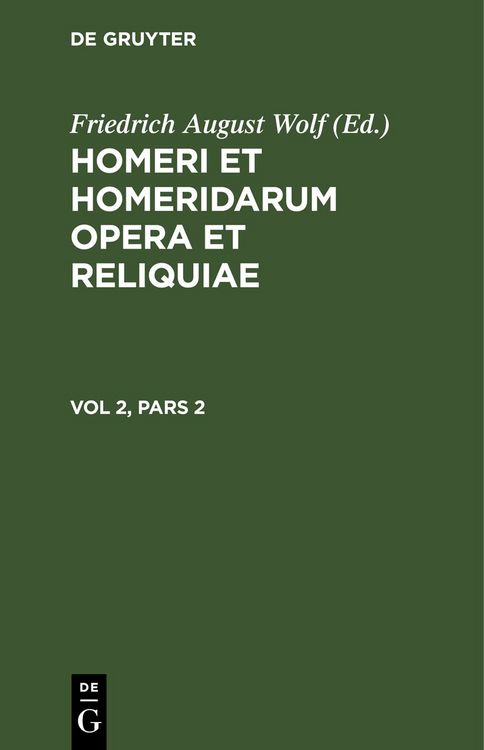 Produktbild: Omēru epē = Homeri et Homeridarum opera et reliquiae. Vol 2, Pars 2