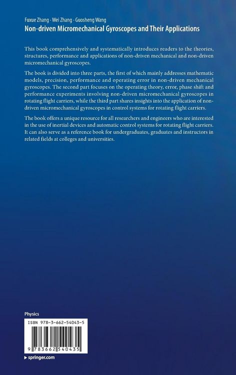 Produktbild: Non-driven Micromechanical Gyroscopes and Their Applications