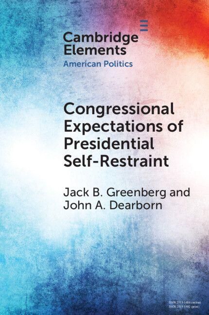 Produktbild: Congressional Expectations of Presidential Self-Restraint